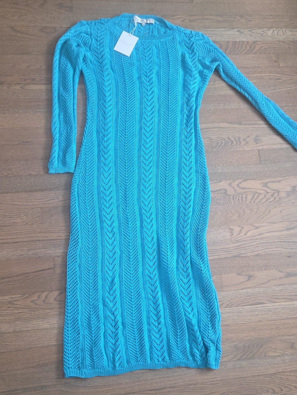 Endless Rose Aqua Open-Knit Swim Coverup
